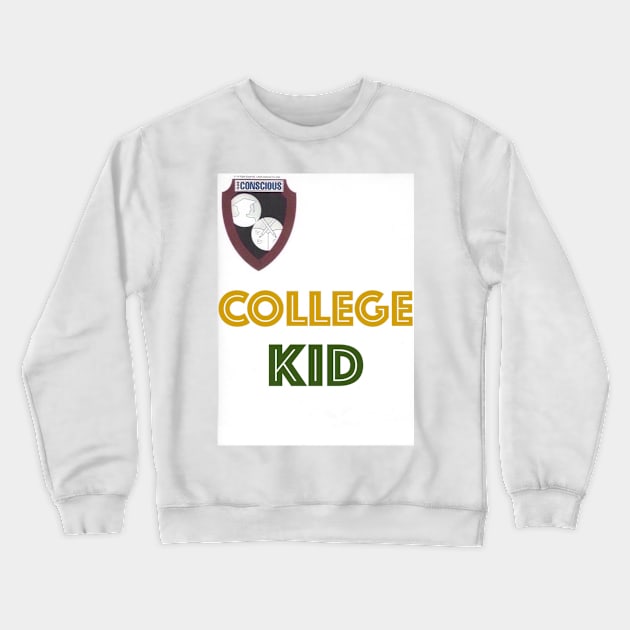 College Kid.BLK.BEIGE.GRN Crewneck Sweatshirt by ClassConsciousCrew.com
